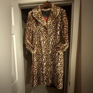 Leopard Print Fur Coat